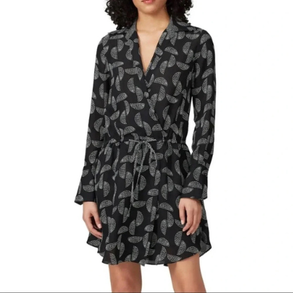 A.L.C. Isobel Black and White Dot Mini Dress Size 8 - Picture 1 of 6